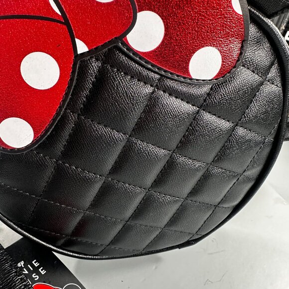 Disney Minnie Mouse Crossbody Purses Mouse Ears Icon Polka Dot Bow Shoulder Bag - Picture 4 of 16